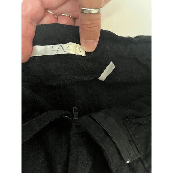 HAE Womens Mid-rise Pull-on Elastic Drawstring Shorts Black Size Large - Picture 4 of 7